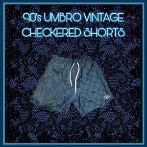 Vintage Umbro Checkered Soccer Shorts
